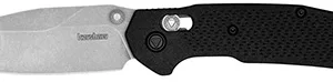 Kershaw 2037 Heist  Mid-Size 3.20" Folding Clip Point Plain Stonewashed D2 Steel Blade, Gray Textured Glass Filled Nylon Handle, Includes Pocket Clip