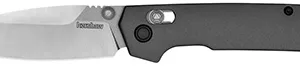 Kershaw 2038 Iridium  Full Size 3.40" Folding Spear Point Plain Satin/Stonewashed D2 Steel Blade, Gray Anodized Aluminum Handle, Includes Pocket Clip