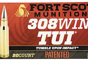 Fort Scott Munitions 308150SCV2 Tumble Upon Impact (TUI) Rifle 308 Win 150 gr Solid Copper Spun 20 Per Box/ 10 Cs