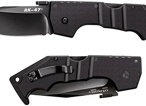 Cold Steel CS58M AK  3.50" Folding Clip Point Plain Black Matte S35VN SS Blade/5.50" Black G10 Handle Includes Belt Clip
