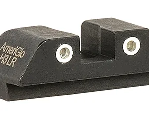 AmeriGlo GL8113R Classic Tritium Rear Sight for Glock  Black | Green Tritium with White Outline Rear Sight