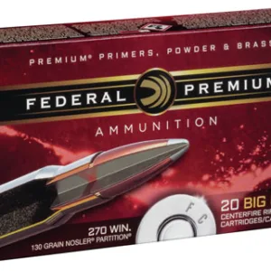 Federal P270P Premium  270 Win 130 gr Nosler Partition 20 Per Box/ 10 Cs