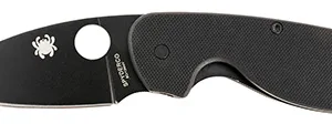 Spyderco C216GPBBK Efficient  2.98" Folding Plain Black DLC 8Cr13MoV SS Blade/Black Textured G10 Handle