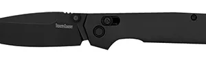 Kershaw 2038BLK Iridium  3.40" Folding Spear Point Plain Satin/Stonewashed D2 Steel Blade/ Gray Anodized Aluminum Handle Includes Pocket Clip