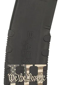 Black Rain Ordnance  Magazine  30rd, Black Polymer with We The People 3 Percent Engraving, Fits AR-15 Platform