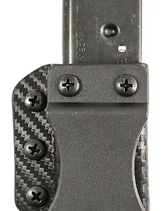 DeSantis Gunhide A100KJJJZ Persuader Mag Pouch  Double Stack IWB/OWB Black Kydex Belt Clip Ambidextrous