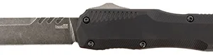 Kershaw 9000T Livewire  Automatic 3.30" OTF Tanto Plain Black DLC CPM MagnaCut Steel Blade, Black Anodized Aluminum Handle, Includes Pocket Clip