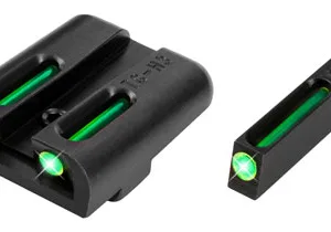 TruGlo TG131ST1 TFO  Black | Green Tritium & Fiber Optic Front Sight Green Tritium & Fiber Optic Rear Sight