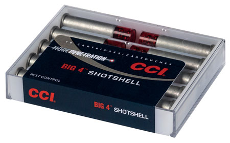 CCI 3718CC Big 4 Shotshell 44 Rem Mag 44 S&W Spl 110 gr Shotshell #4 Shot 10 Per Box/ 20 Cs