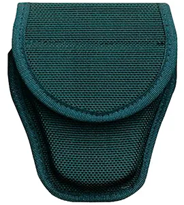 Bianchi 17390 7300 Covered Handcuff Case Standard Linked Handcuffs Accumold Black Basketweave 2.25" Hook & Loop