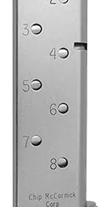 CMC Products MMG45FSBP Match Grade  Stainless Steel with Black Base Pad Detachable 8rd 45 ACP for 1911 Government