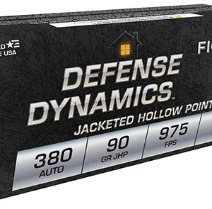 Fiocchi 380APHP Defense Dynamics  380 ACP 90 gr Jacket Hollow Point 50 Per Box/ 20 Cs