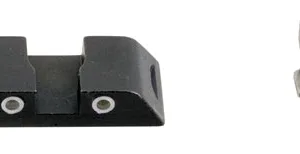 AmeriGlo GL119 Classic Tritium Sight for Glock  Black | Green Tritium with White Outline Front and Rear Set