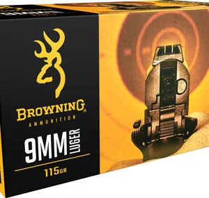 Browning Ammo B191800094 FMJ Value Pack 9mm Luger 115 gr Full Metal Jacket 100 Per Box/ 5 Cs