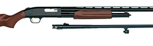 Mossberg 54264 500 Combo Field/Deer 12 Gauge 5+1 3" 24" Slugster/28" Vent Rib Barrel, Dual Extractors,  Blued Metal Finish, Wood Stock, Includes Accu-Set Chokes
