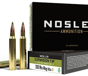 Nosler 40038 E-Tip  300 Win Mag 180 gr E Tip Lead Free 20 Per Box/ 10 Cs