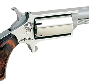 North American Arms 22MCB Companion  SAO 22 Cal #11 Percussion 1.63" 5 Shot Stainless Steel Rosewood Birdshead Grip