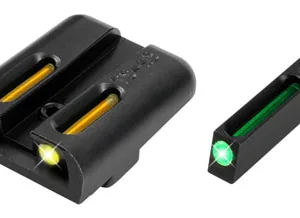 TruGlo TG131GT1Y TFO  Black | Green Tritium & Fiber Optic Front Sight Yellow Tritium & Fiber Optic Rear Sight