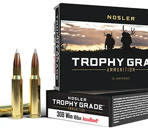 Nosler 60049 Trophy Grade  308 Win 165 gr Nosler AccuBond 20 Per Box/ 10 Cs