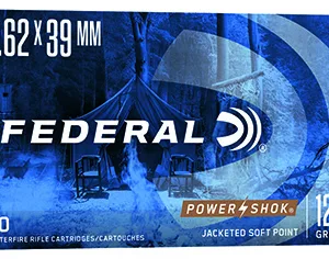 Federal 76239B Power-Shok  7.62x39mm 123 gr Jacketed Soft Point 20 Per Box/ 10 Cs