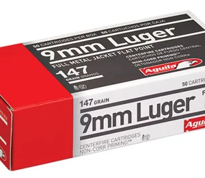 Aguila 1E097719 Target & Range Handgun 9mm Luger 147 gr Full Metal Jacket Flat Point 50 Per Box/ 20 Case