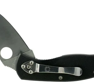 Spyderco C136GP Persistence  2.77" Folding Drop Point Plain 8Cr13MoV SS Blade Black G10 Handle Includes Pocket Clip