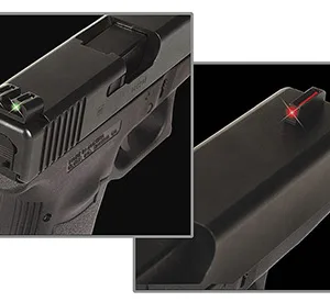 TruGlo TG131S2 Fiber-Optic  Black | Red Fiber Optic Front Sight Green Fiber Optic Rear Sight