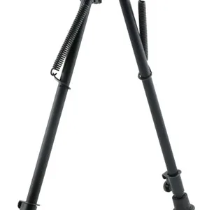 Harris Bipods H1A2 Non-Swivel H Swivel Stud, 13.50-23" Black Steel/Aluminum, Rubber Feet