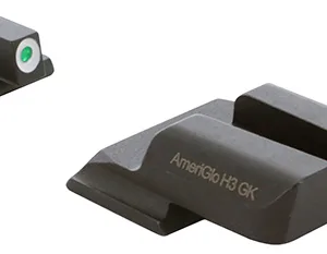 AmeriGlo SW141 i-Dot Sight Set for Smith & Wesson M&P Shield  Black | Green Tritium with White Outline Front Sight Green Tritium i-Dot Rear Sight