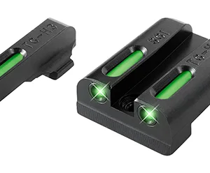 TruGlo TG13SG1A TFX  Black | Green Tritium & Fiber Optic White Outline Front Sight Green Tritium & Fiber Optic Rear Sight