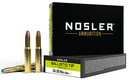 Nosler 40065 Ballistic Tip 30-30 Win 150 gr Round Nose Ballistic Tip 20 Per Box/ 10 Cs