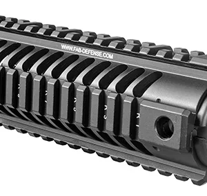 FAB Defense FXNFR NFR Quad Rail for Carbine Length M16 1913 Mil-Spec Picatinny Rails Black Anodized Aluminum