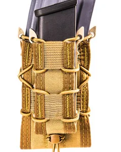 High Speed Gear 11DD00CB TACO Double Decker Mag Pouch Double Coyote Brown Nylon MOLLE Compatible w/ Rifle Compatible w/ Pistol