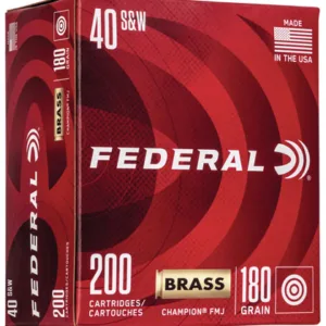 Federal WM52232 Champion Training 40 S&W 180 gr Full Metal Jacket 200 Per Box/ 5 Case