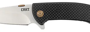CRKT 4620 Avant  3.18" Folding Spear Point Plain Satin 8Cr14MoV SS Blade/ Black Carbon Fiber/G10 Handle Includes Pocket Clip