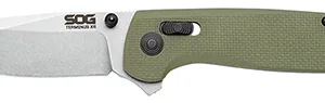 S.O.G SOGTM1022BX Terminus XR 2.95" Folding Clip Point Plain Stonewashed BD1 Steel Blade Olive Drab Textured G10 Handle Features Box Packaging Includes Pocket Clip