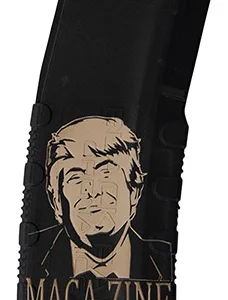 Black Rain Ordnance MAG30TRUMPMAGAZNE Magazine  30rd Black Polymer with Trump MAGA-ZINE Engraving Fits AR-15 Platform