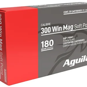 Aguila 82044AG   300 Win Mag 180 gr Soft Point InterLock Boat Tail Soft Point 20 Per Box/ 10 Case