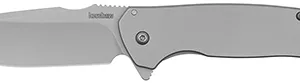 Kershaw 1416 Scour  3.30" Folding Drop Point Plain Bead Blasted 8Cr13MoV SS Blade, Bead Blasted Stainless Steel Handle