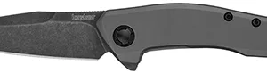 Kershaw 1815 Sanctum  EDC 2.98" Folding Wharncliffe Blackwash 8Cr13MoV SS Blade, Gray PVD Stainless Steel Handle