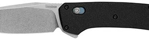 Kershaw 2047 Layup  3.40" Folding Drop Point Plain Stonewashed D2 Steel, Blade Black GFN Handle