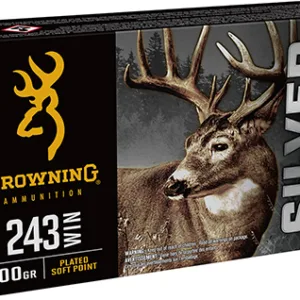 Browning Ammo B192602431  Silver 243 Win 100 gr 20 Per Box/ 10 Case