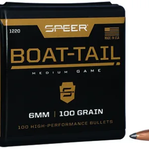 Speer 1220 Boat-Tail  6mm .243 100 gr Jacketed Soft Point Boat Tail 100 Per Box/ 5 Case