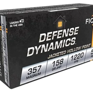 Fiocchi 357B Defense Dynamics  357 Mag 158 gr Jacket Hollow Point 50 Per Box/ 20 Case