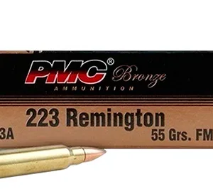 PMC 223ABP Bronze Battle Pack 223 Rem 55 gr Full Metal Jacket Boat Tail 200 Per Box/ 5 Cs