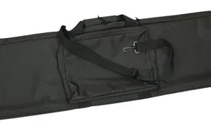 Bob Allen 79001 Max-Ops Rectangular Tactical Rifle Case Water Resistant Black Polyester with Self Healing Nylon Zippers & Foam Padding 36" x 11" x 2.25" External Dimensions