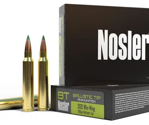 Nosler 40053 Ballistic Tip  300 Win Mag 180 gr Spitzer Ballistic Tip 20 Per Box/ 10 Case