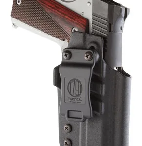 1791 Gunleather TACIWB1911BLKR Tactical Kydex  IWB Black Kydex Belt Clip Fits 1911 Government