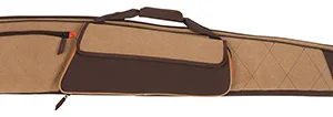 Allen 82152 Humbolt  Shotgun Case 52" Tan Cotton Canvas w/Endura Brown Panels, Pockets, Quilted Interior & Lockable Zipper Includes Choke Tube Organizer