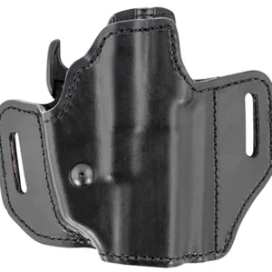 Bianchi 52831 Allusion Assent Pro-Fit OWB Size 13b Black Leather Belt Slide Compatible w/Glock 19/Ruger Security-9/FN FNS Belt Up to 1.50" Wide Right Hand
